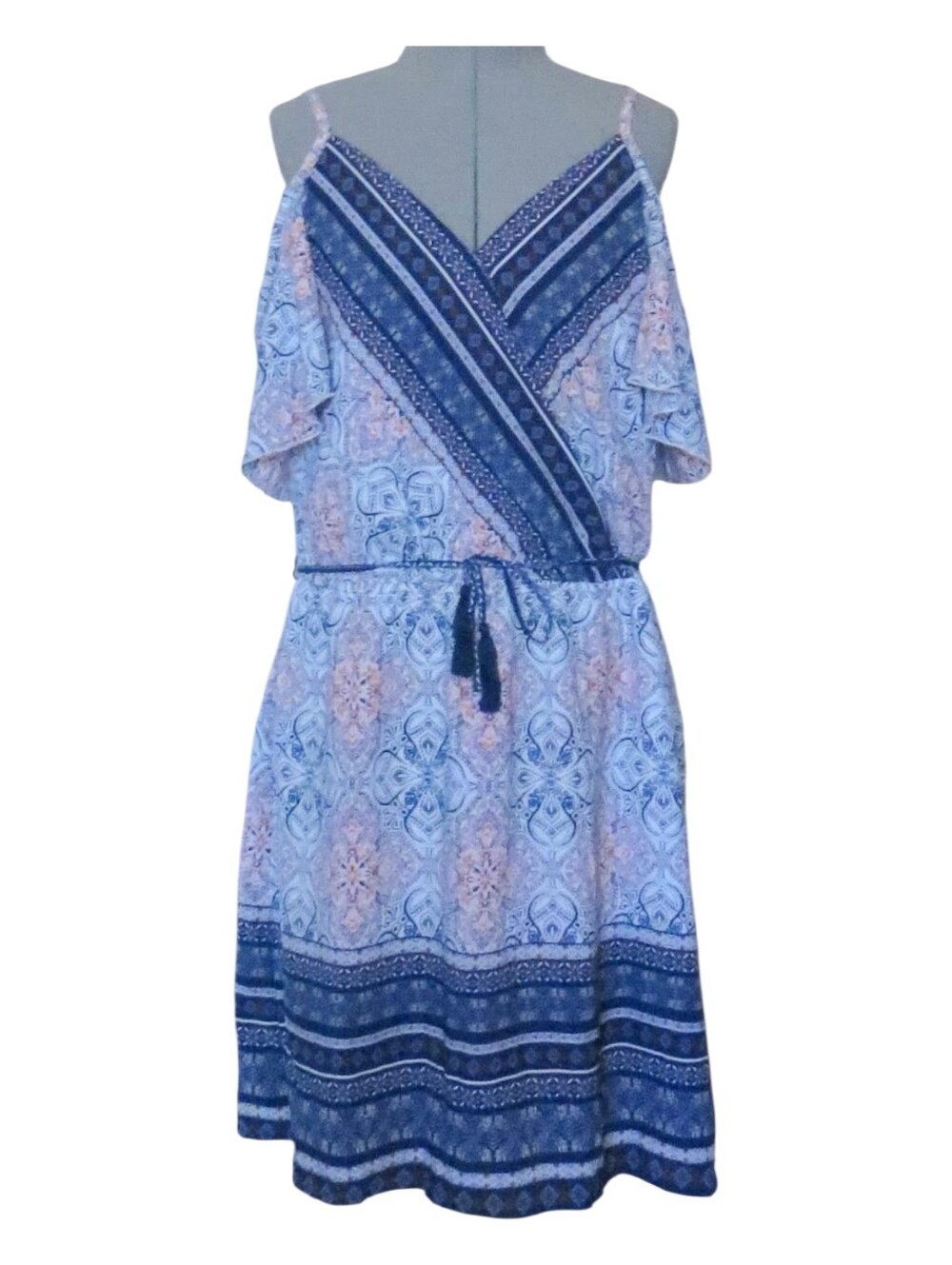 Maurices Women's Cold Shoulder Bohemian Style Short Sleeve Dress Size XXL New